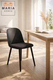 Black Dining Chair with Cushion Ð Modern Minimalist Side Chair