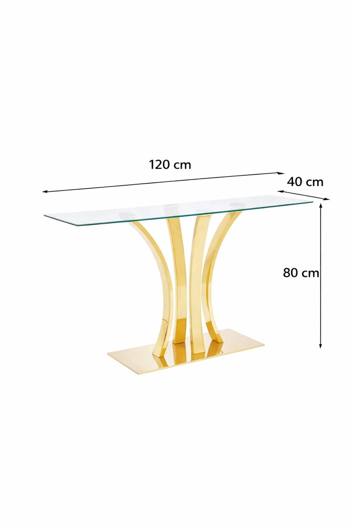 Luxury Gold Metal Console Table with Glass Top Modern Entryway Furniture for Hallway Living Room