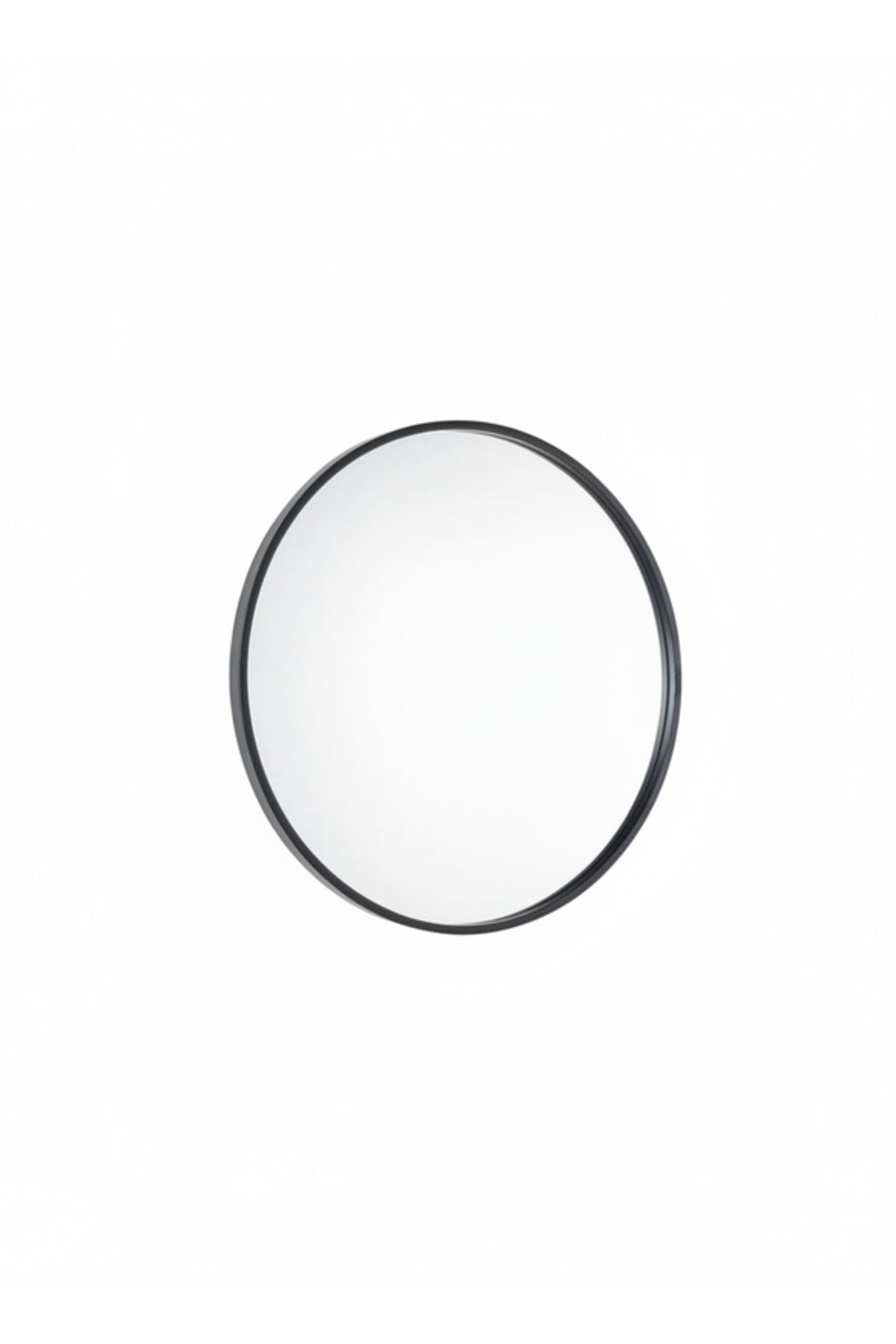 Modern Round Wall Mirror with Black Frame for Bathroom & Living Room