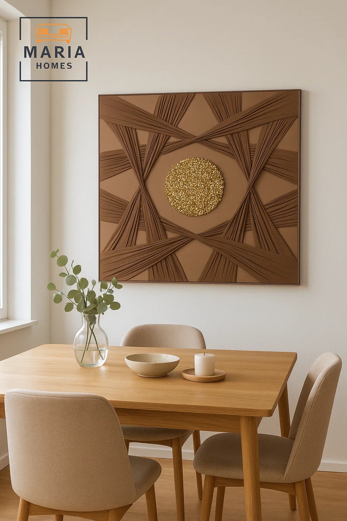 Modern Wall Art 100×100 – Abstract Frame & Luxury Wall Decor for Living Room