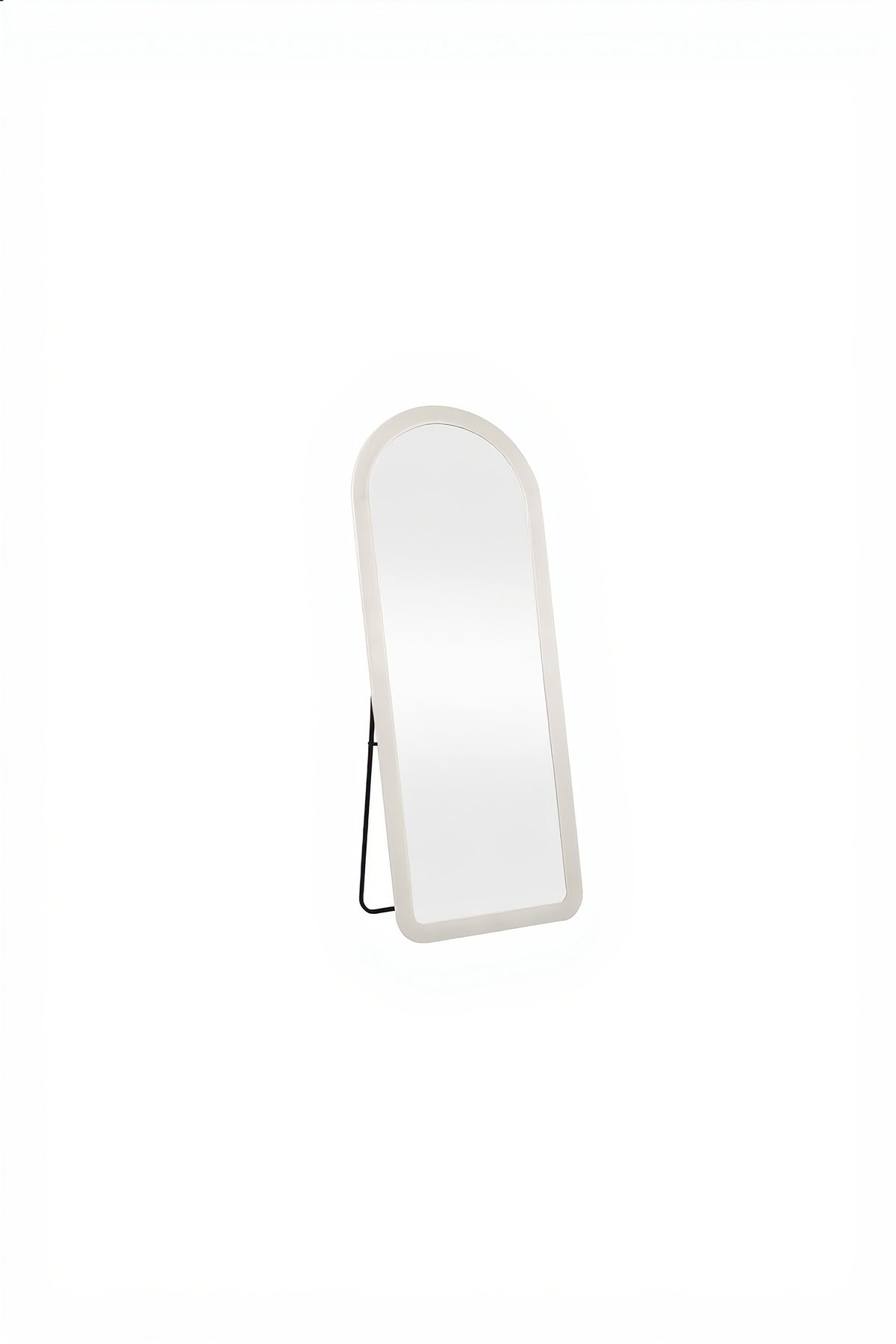 Modern Off-White Arched Full Length Stand Mirror 160x60cm for Bedroom Living Room Home Decor