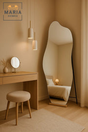 Irregular Full Length Mirror Modern Decorative Standing Floor Mirror for Bedroom Dressing