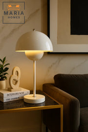 Glossy White Dome Table Lamp