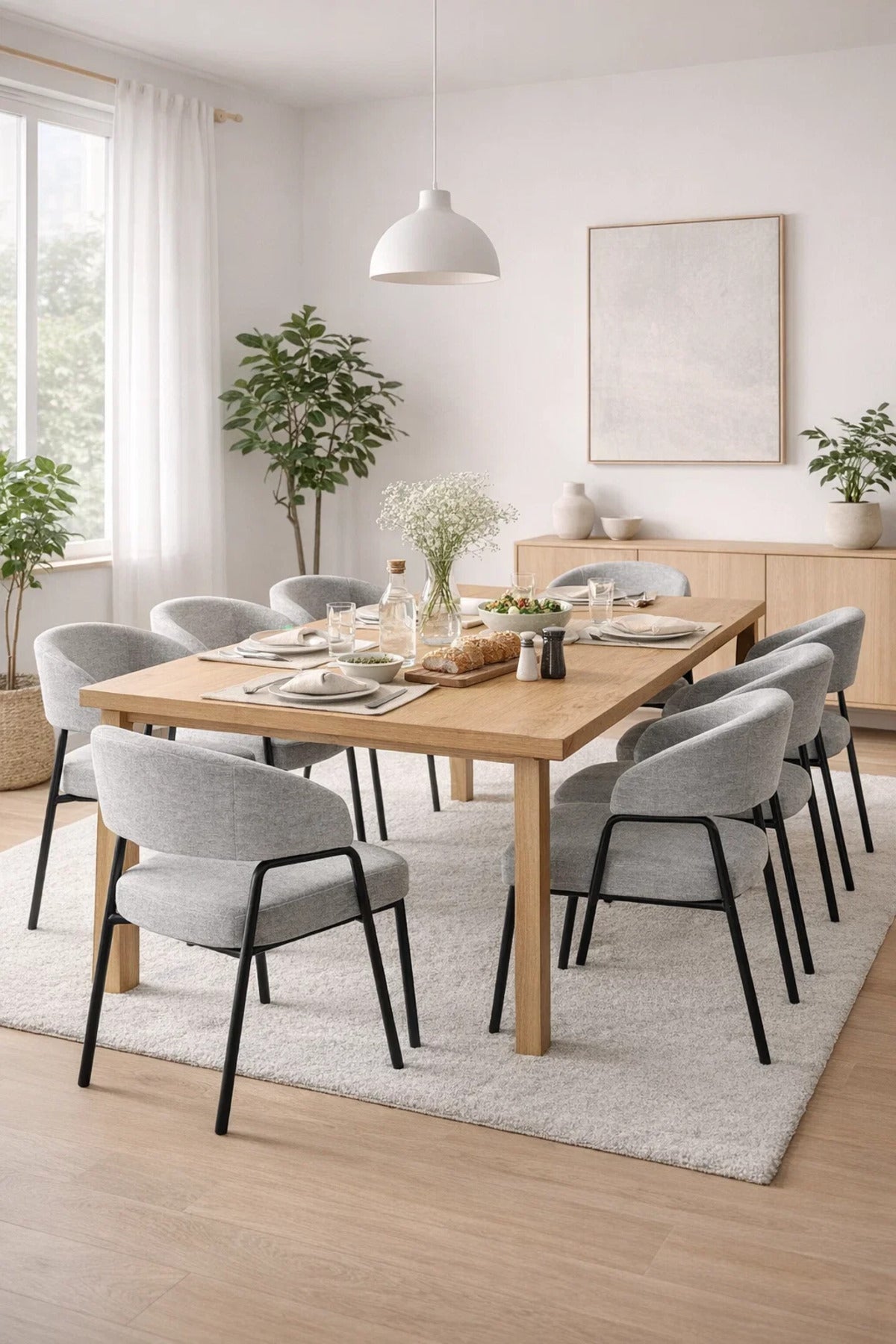 Light Grey Armchair with Black Metal Legs, 78x47x50 CM light grey armchair Kitchen