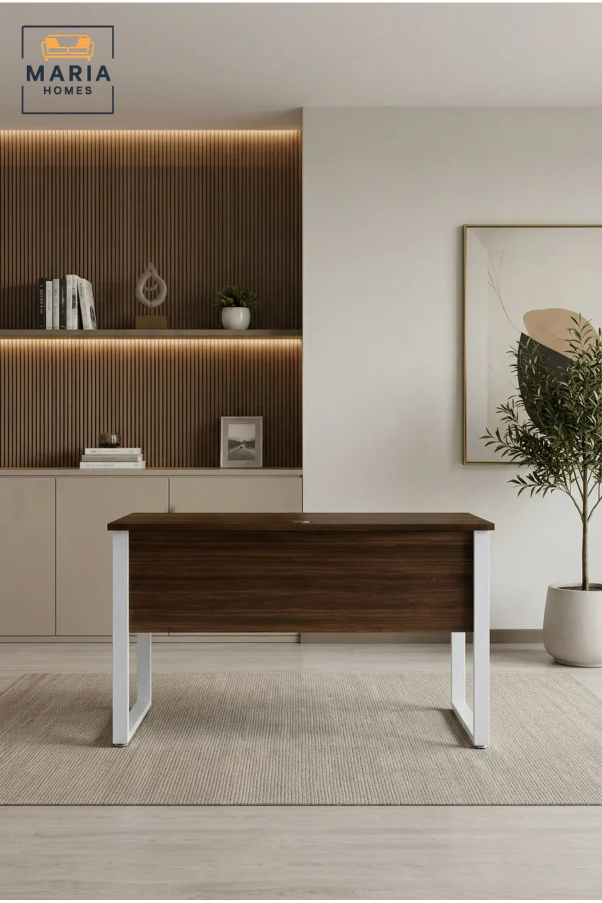 Modern Office Desk with Metal Frame √ê Computer Workstation Table for Home & Office