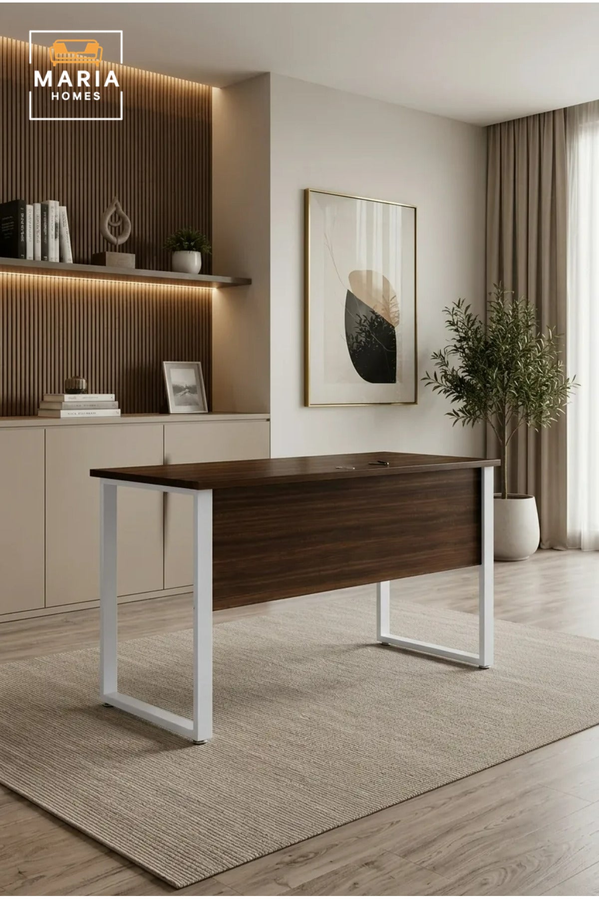Modern Office Desk with Metal Frame √ê Computer Workstation Table for Home & Office