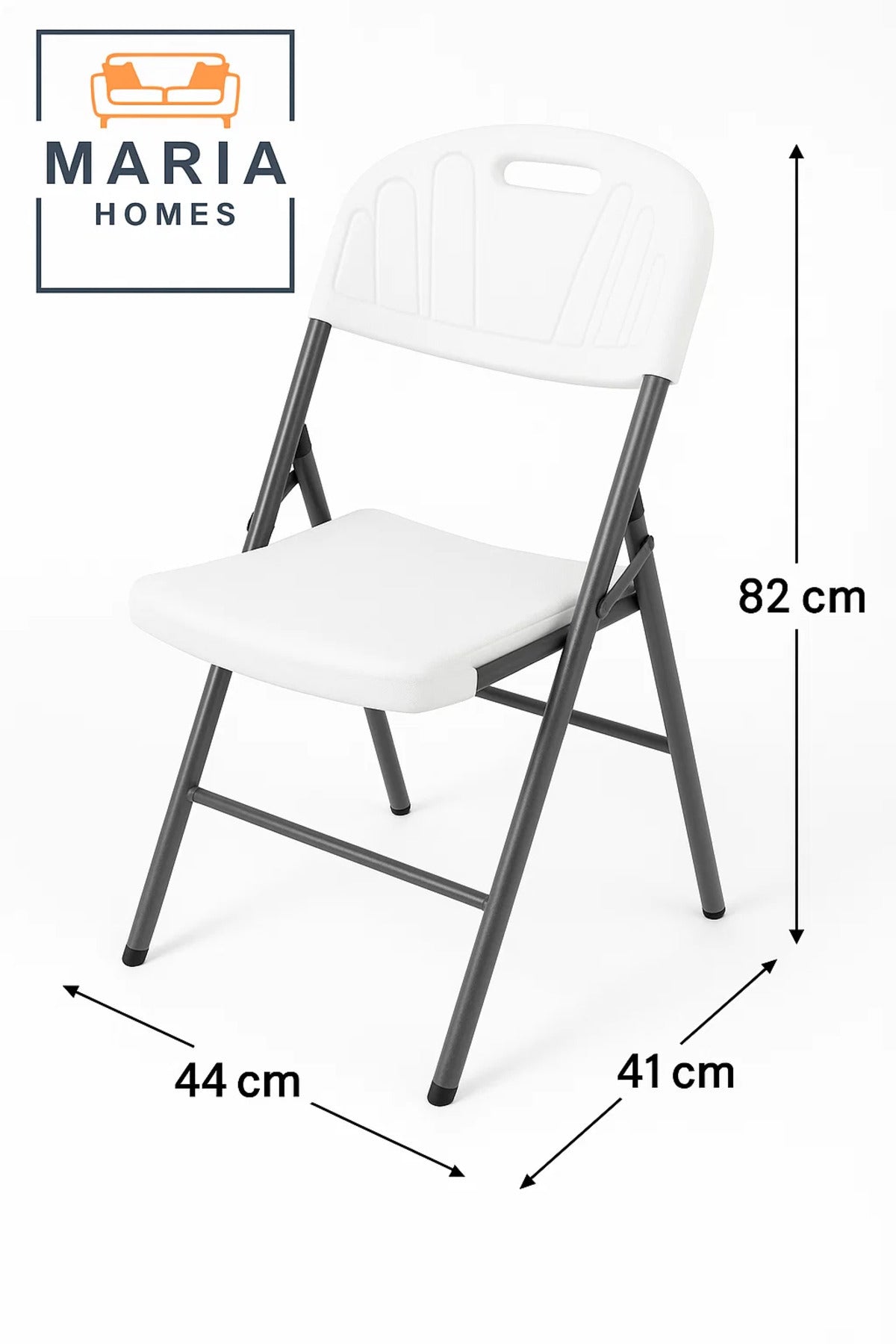 White Folding Plastic Chair with Steel Frame Ð Lightweight & Durable Seating for Events