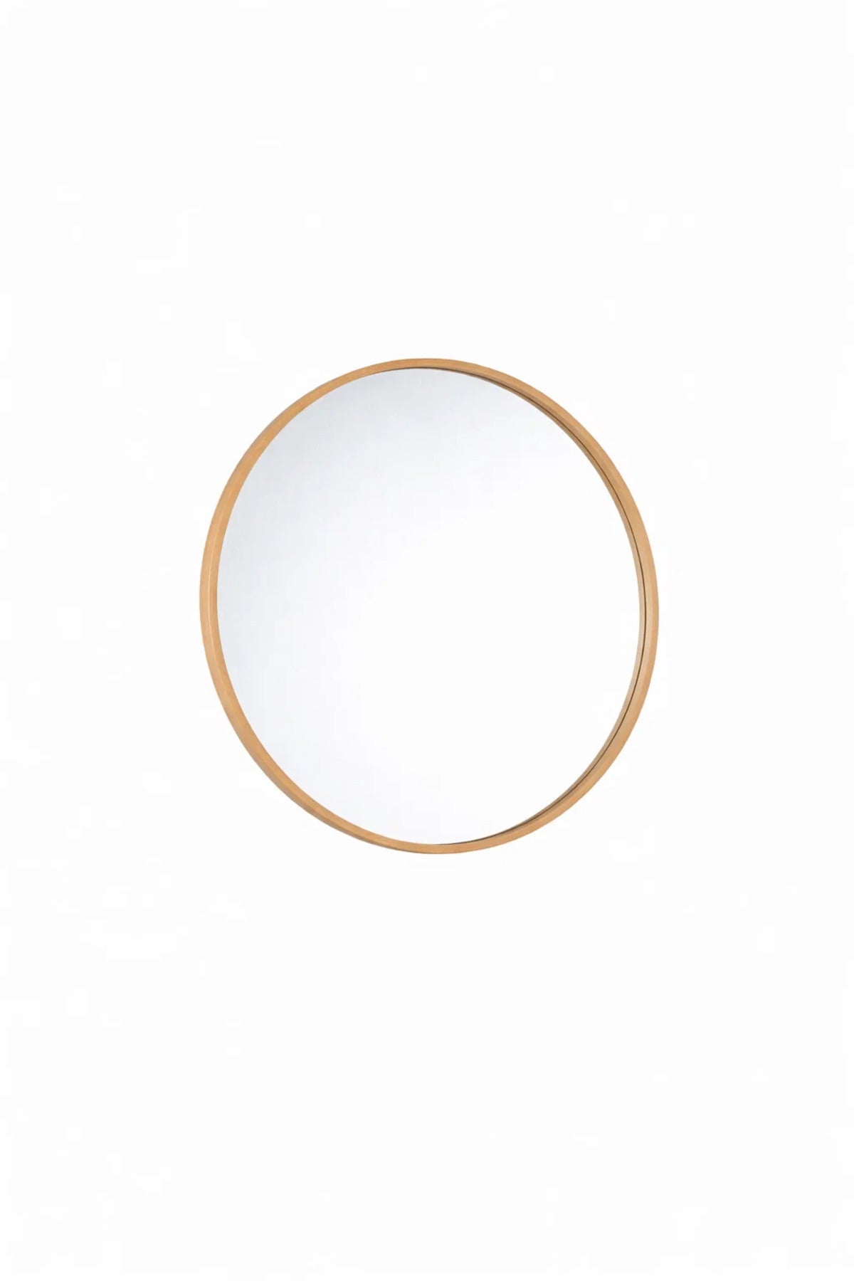 Modern Round Wall Mirror with Gold Frame for Living Room & Bathroom