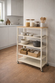 Multi-Layer Storage Shelf with Wheels 70_32_105 cm