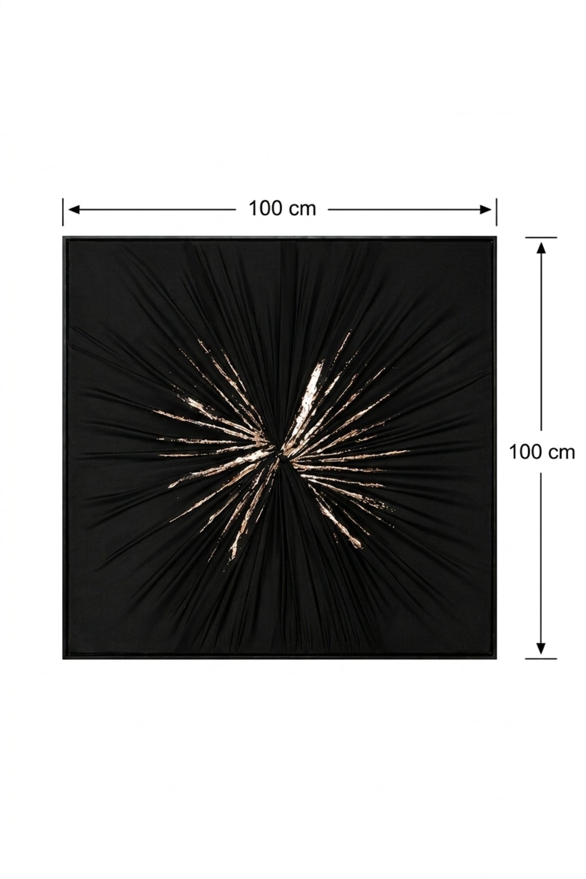 Modern Black Sunburst Framed Wall Art √ê Textured Abstract Statement Painting for Living Room, Bedroom & Office D≈Ωcor