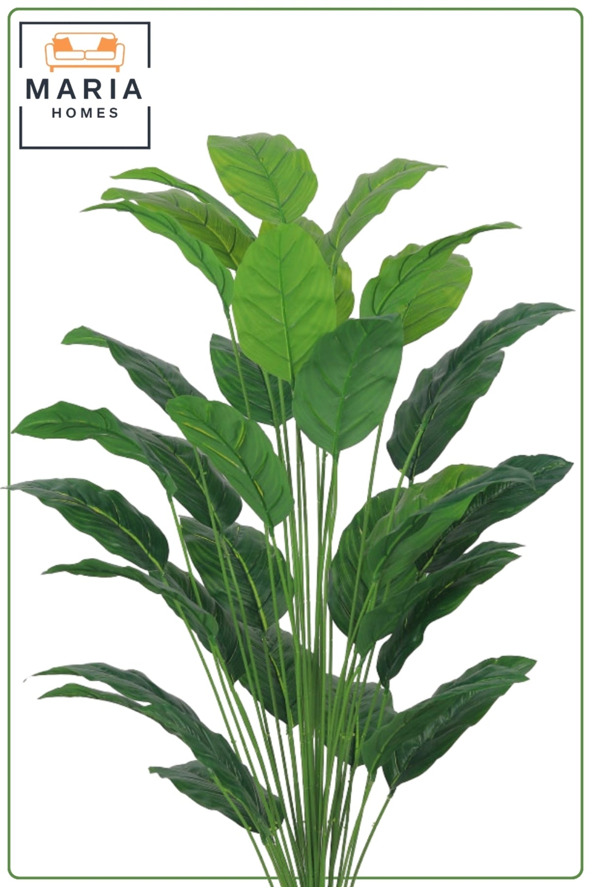 Artificial Banana Leaf Plant 135 cm with Marble Design Pot – 36 Leaf Indoor Decorative Plant