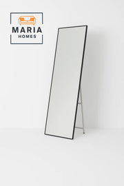 Slim Full-Length Standing Mirror with Minimal Black Frame