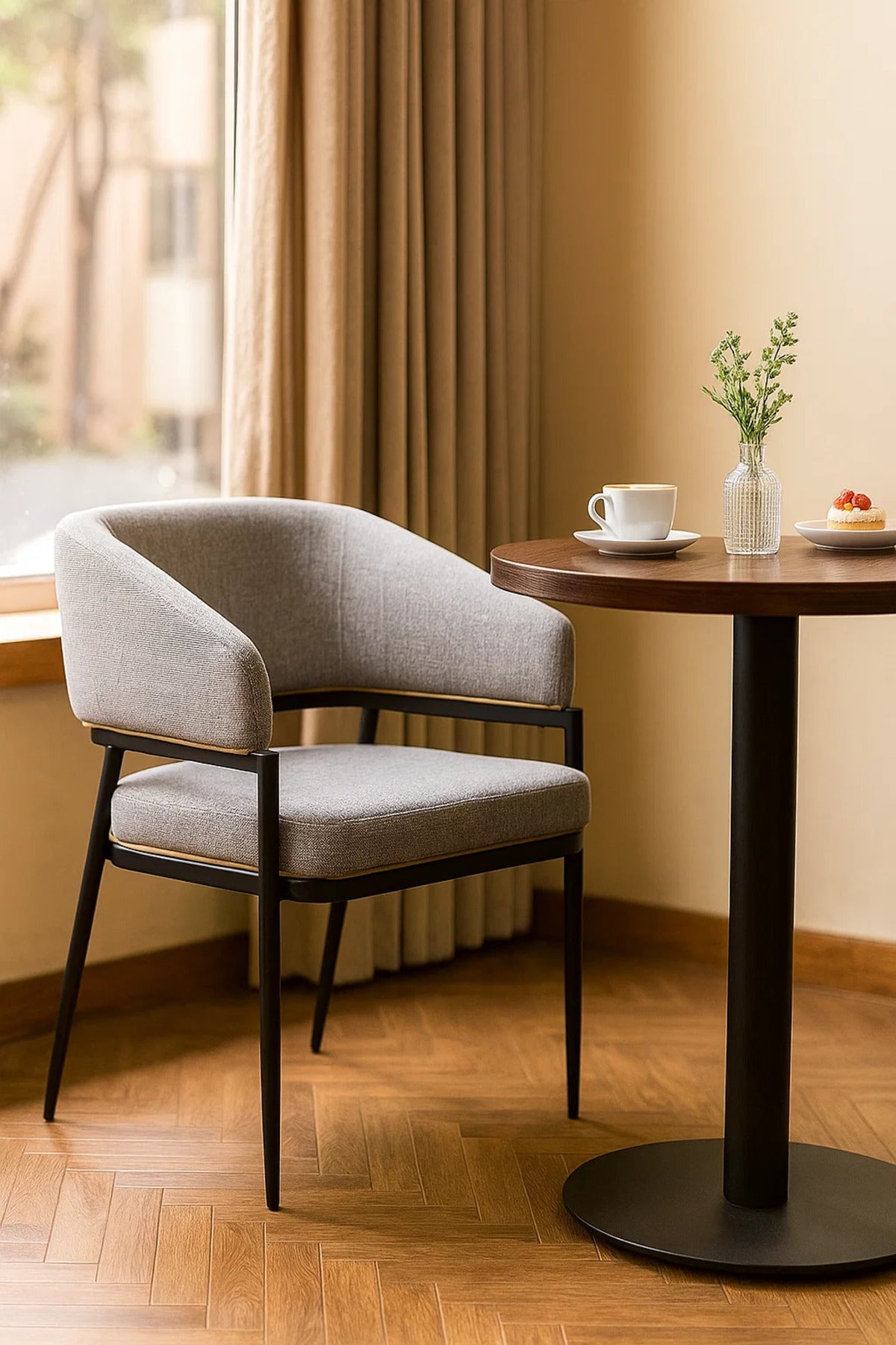 Fabric Accent Chair, Modern Armchair for Living Room, Office, Hotel Lobby & Entryway Decor