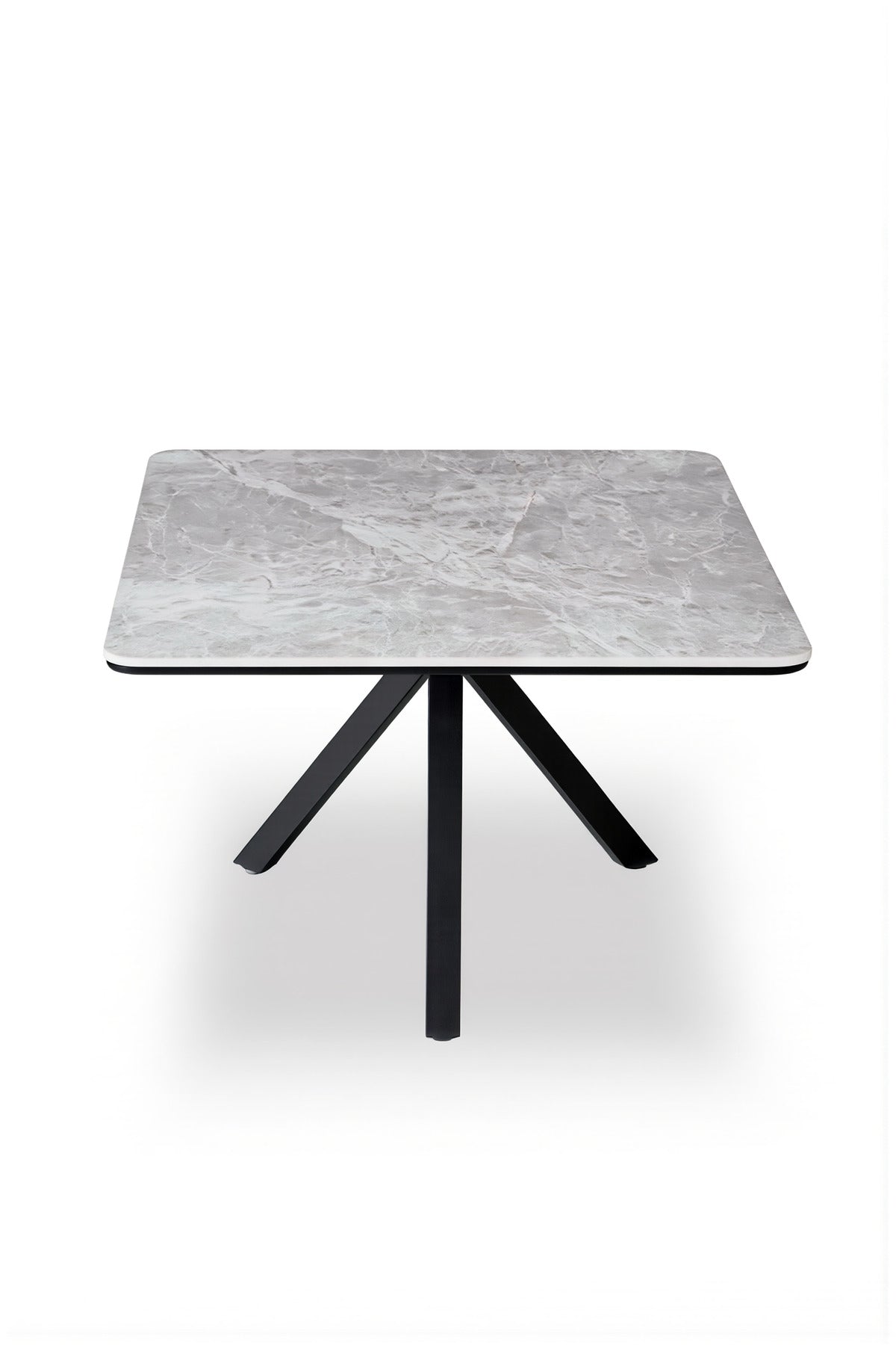 Square Grey Marble Dining Table √ê Modern Caf≈Ω, Restaurant, Office & Home Metal Furniture 70_70_60 cm