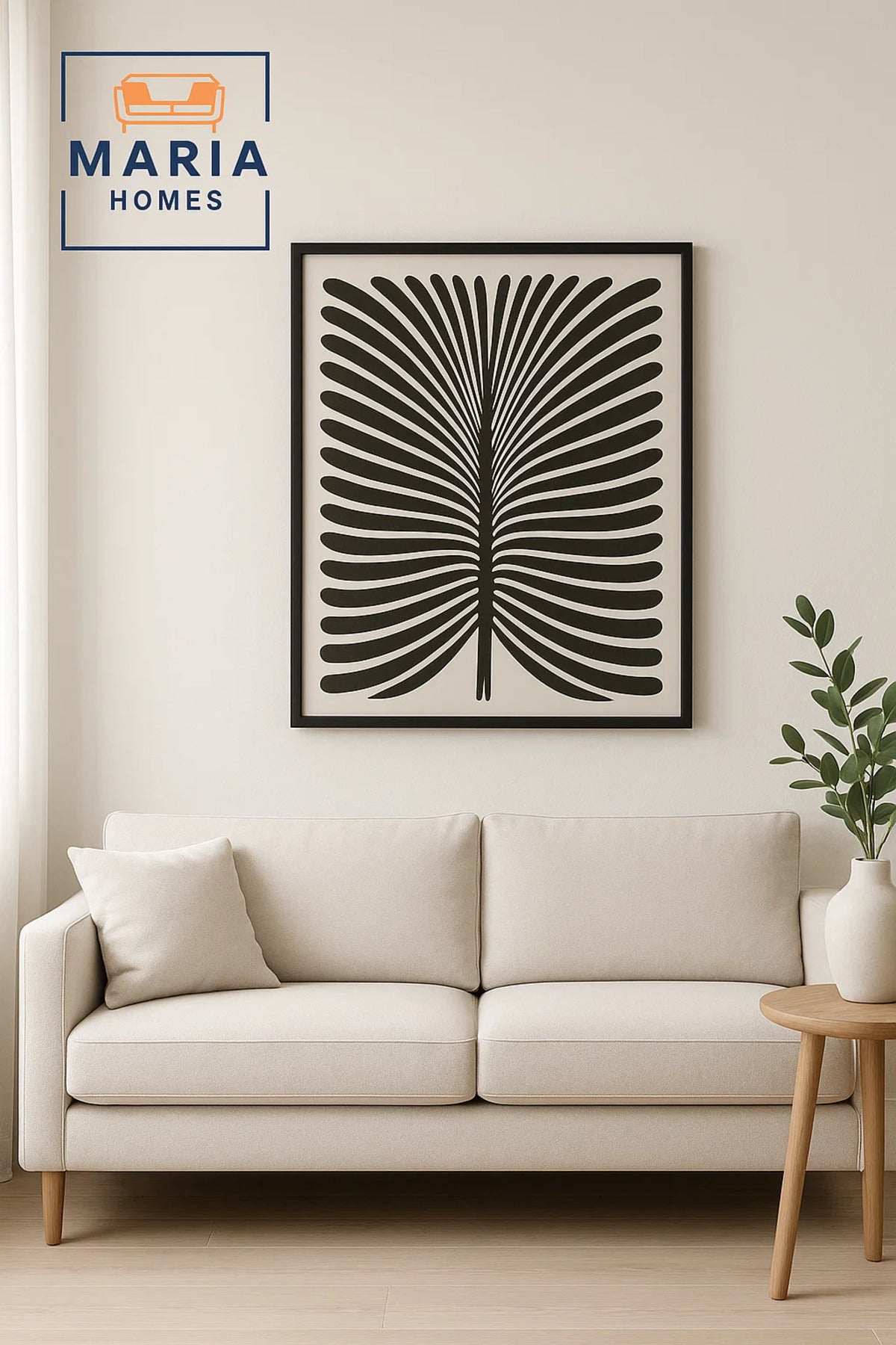 Black Botanical Art Print Rug-Size 123*4.3*123 cm