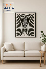 Black Botanical Art Print Rug-Size 123*4.3*123 cm