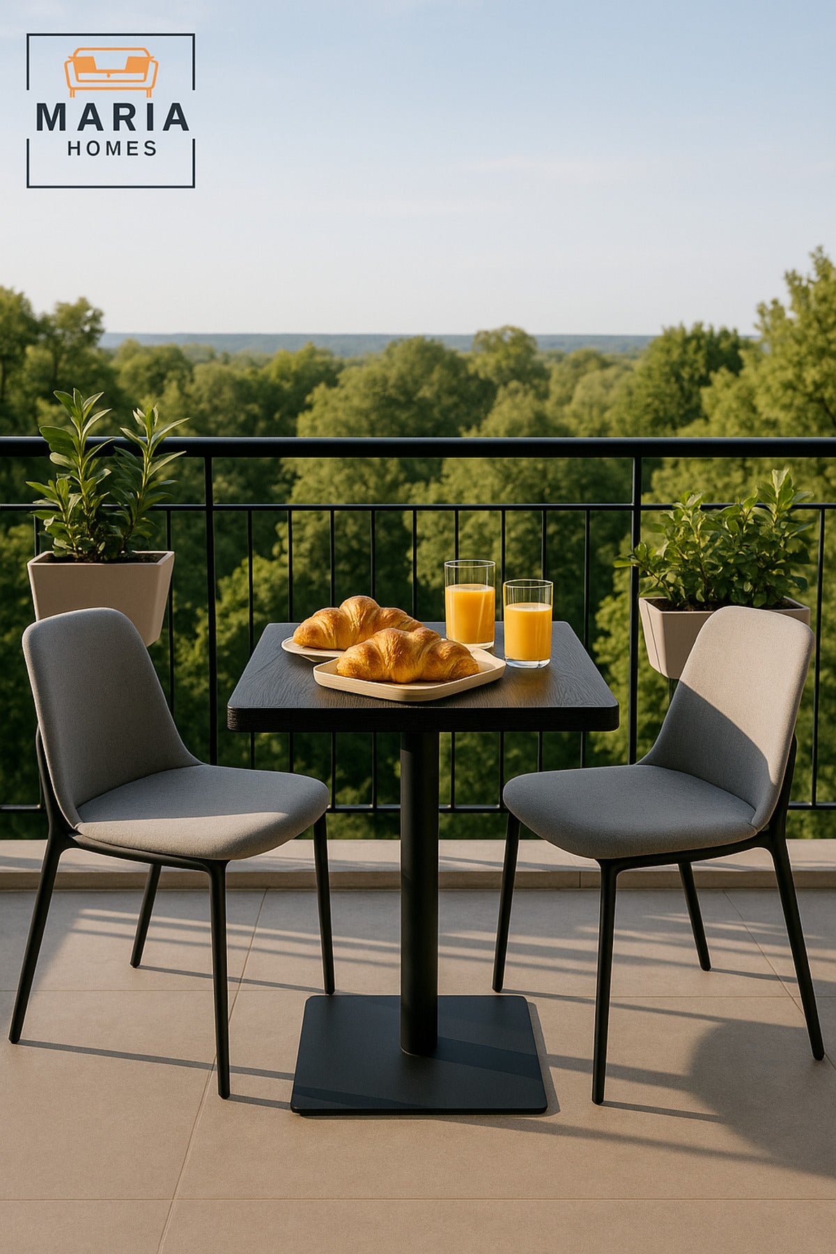Black Square Dining Table 60_60_74 cm Ð Modern CafŽ & Restaurant Table with Metal Base