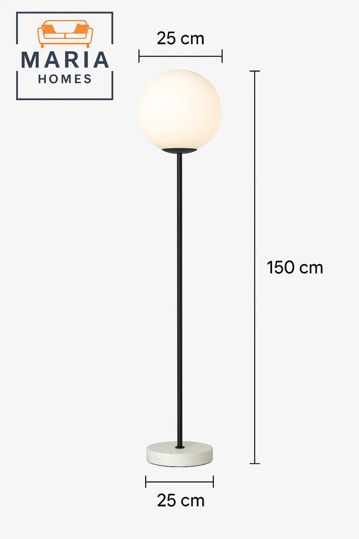 Modern Black & Gold Floor Lamp with White Shade Ð Elegant Standing Light for Living Room & Bedroom