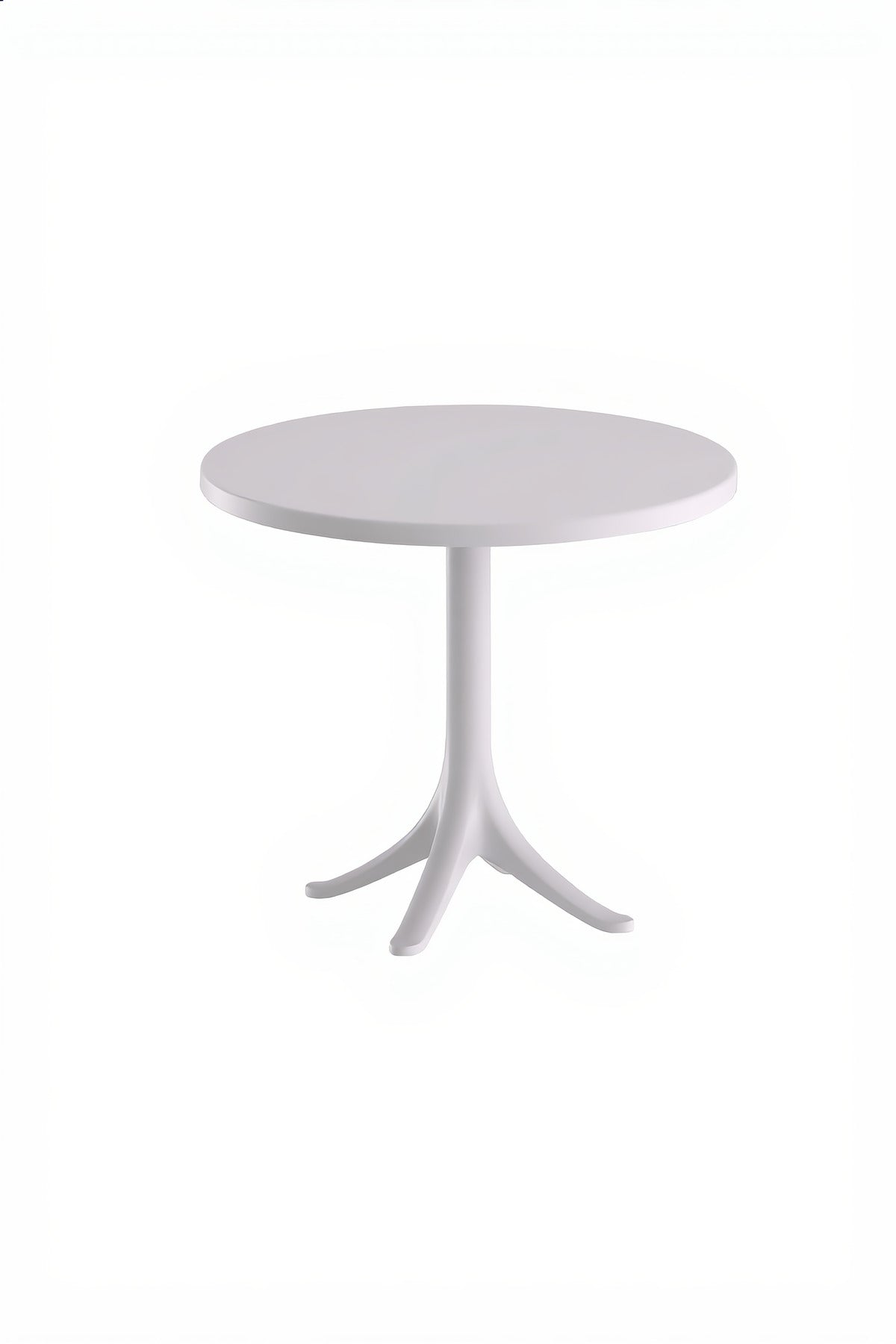 Round White Plastic Dining Table √ê Modern Outdoor, Garden, Patio & Caf≈Ω Furniture 70_70_75 cm