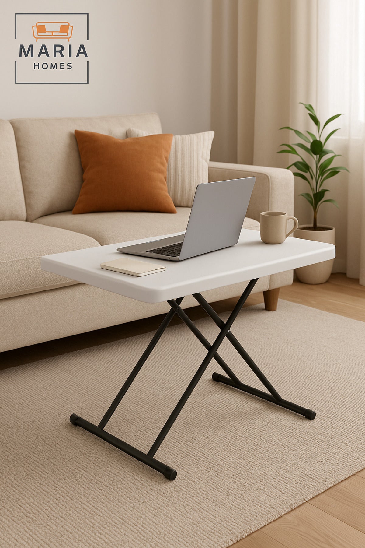 Portable Folding Table Ð Durable Plastic Lightweight Design for Indoor, Outdoor & Picnic 76_74_50 cm