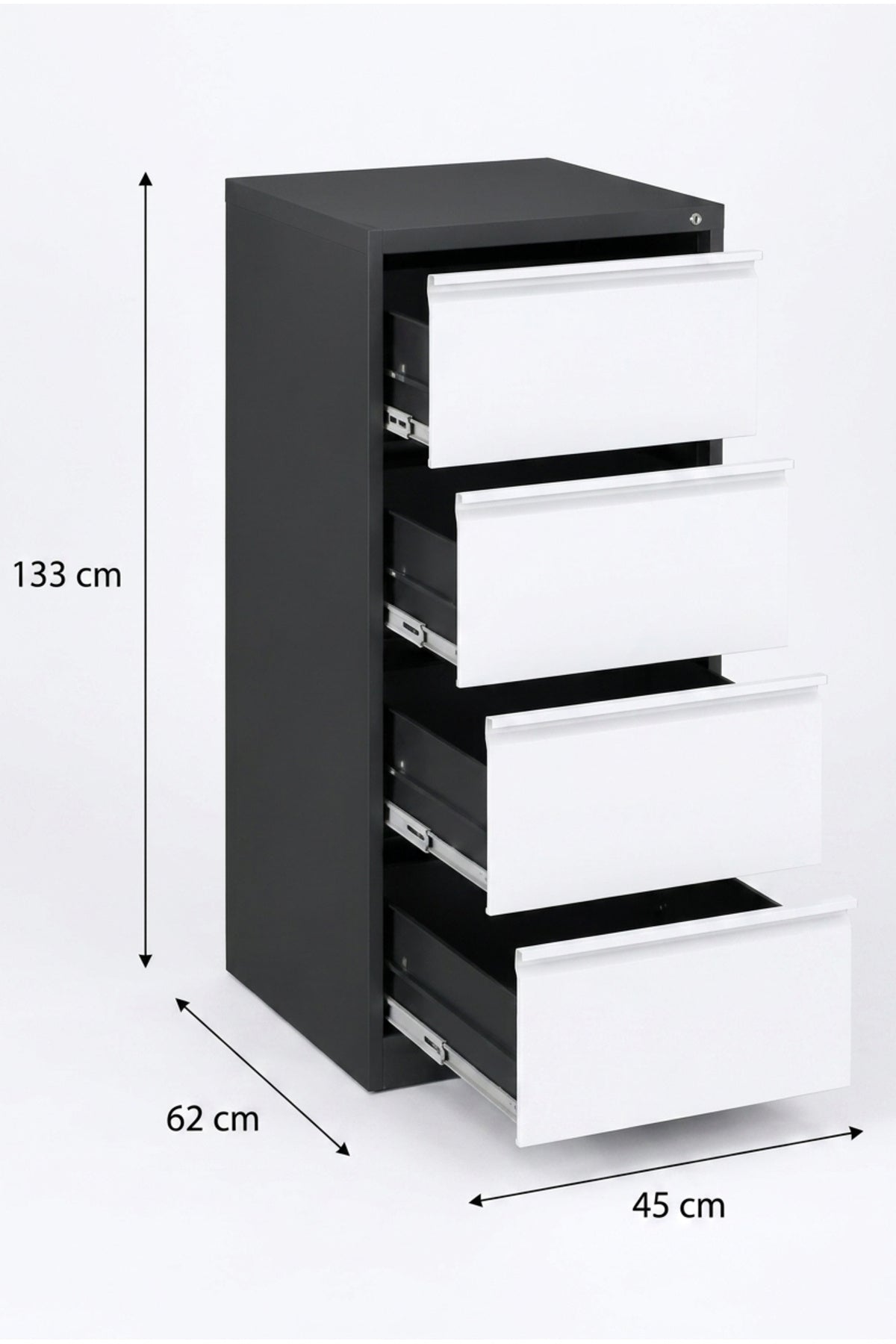 4-Drawer Vertical Filing Cabinet √ê Lockable Metal Office File Storage Cabinet