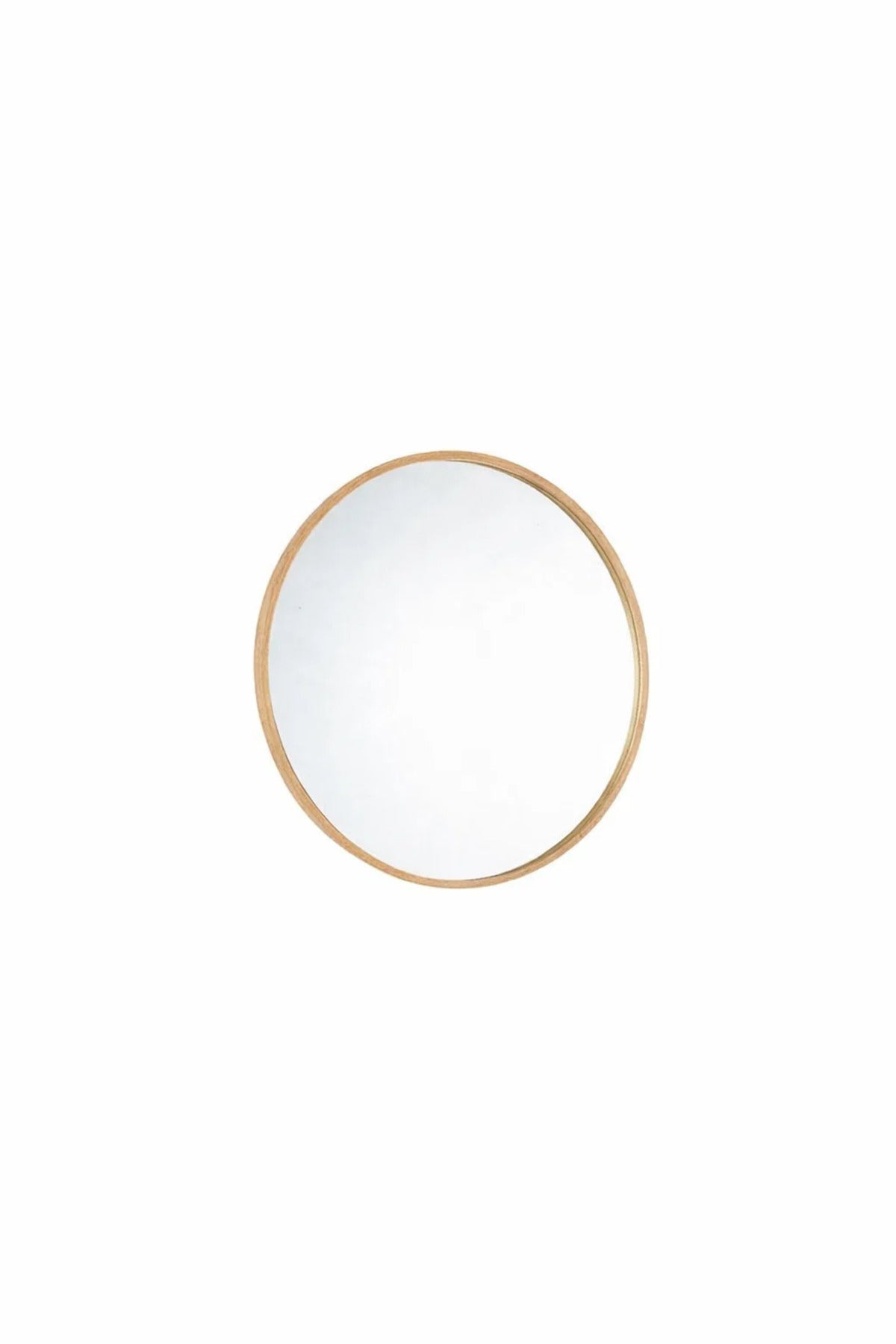 Elegant Round Wall Mirror with Slim Gold Frame for Modern Interiors