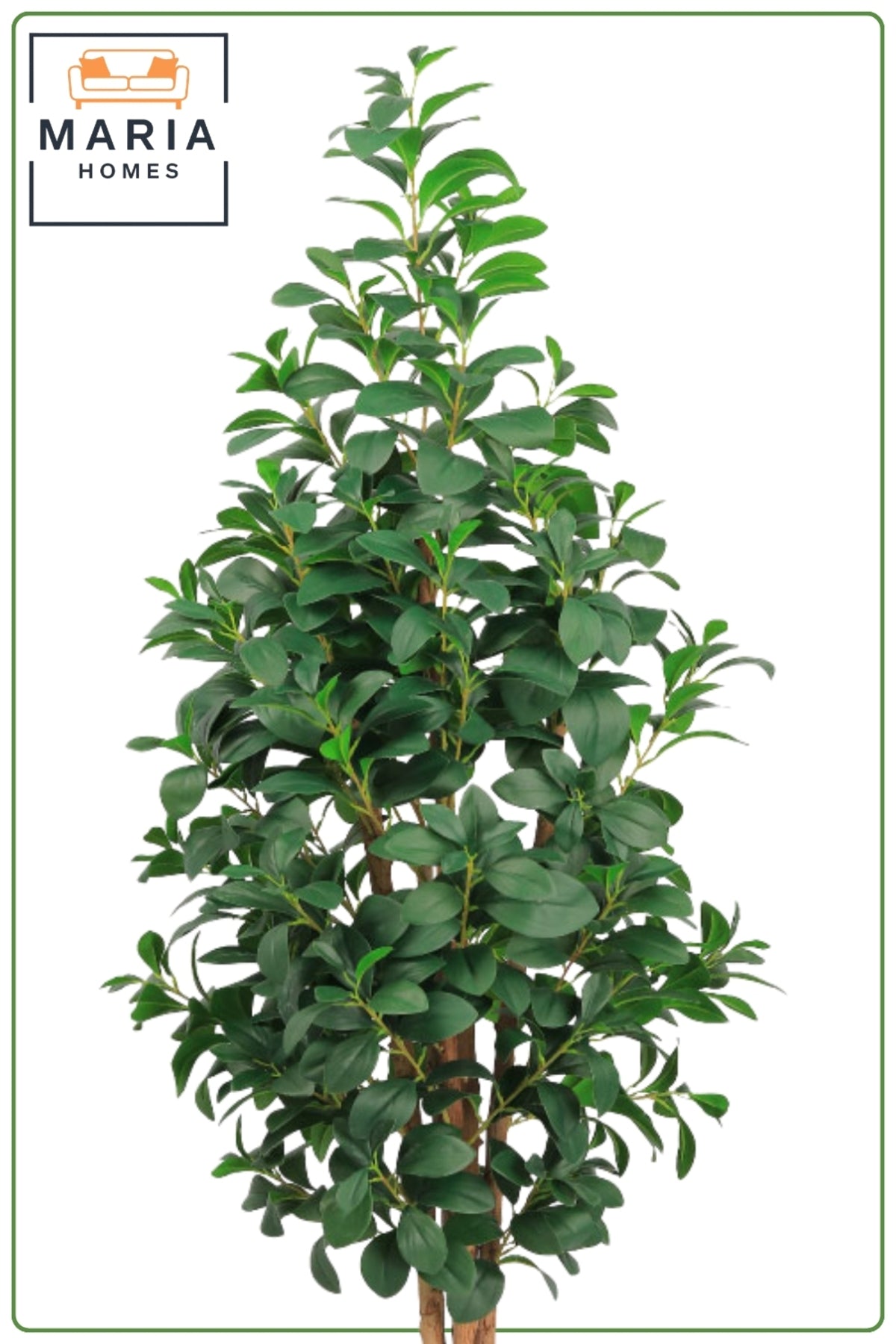 185 CM Artificial Lemon Leaf Tree with Light Gray Cylinder Fiber Planter – Elegant Indoor Tree