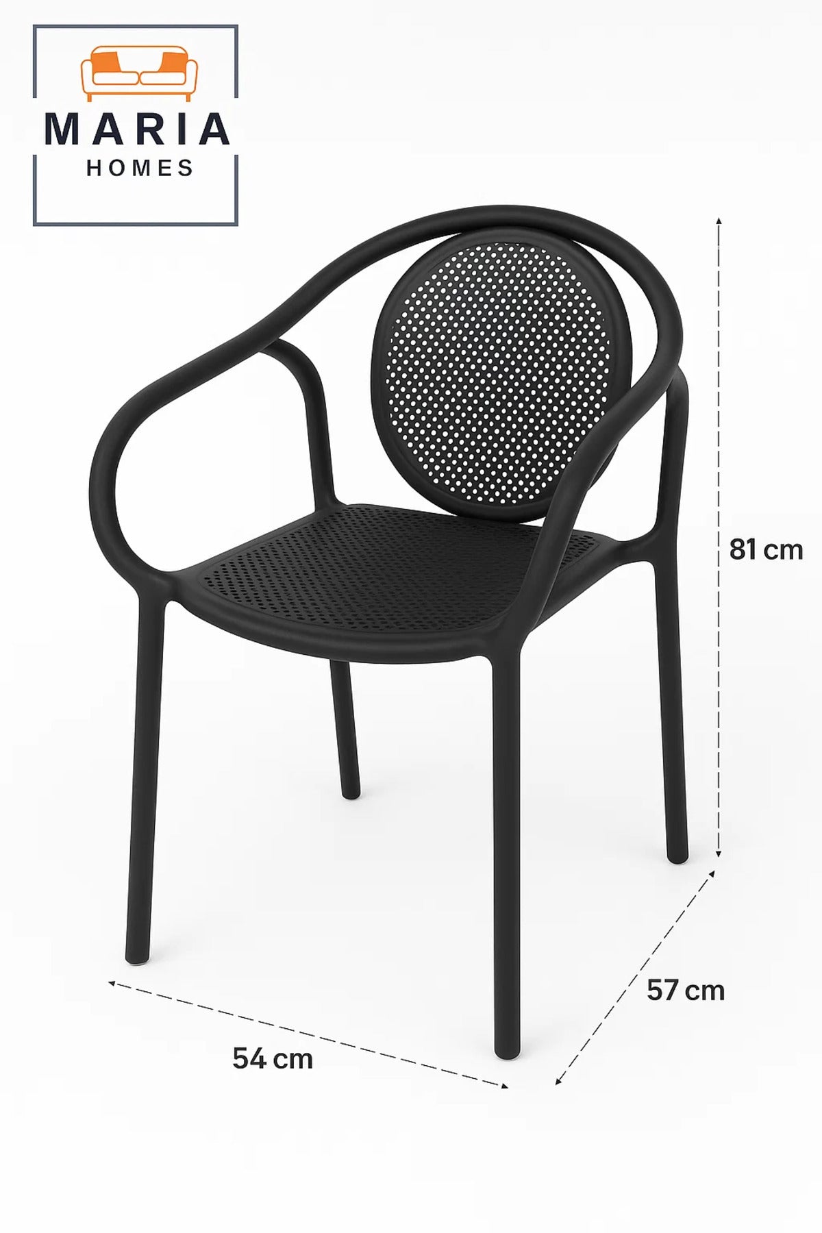 Sleek Black Metal Mesh Armchair Ð Modern Indoor Outdoor Chair for Home, CafŽ, or Patio Use