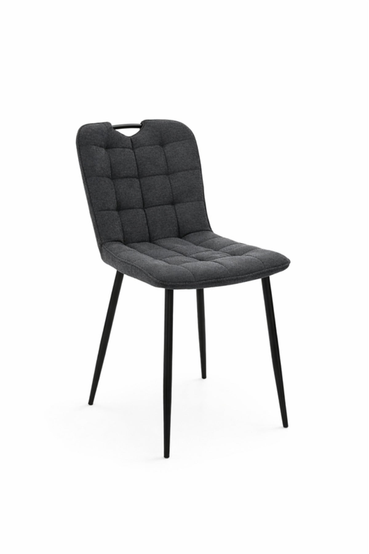 Dark Grey Fabric Dining Chair 84x43x49cm Modern dark grey fabric Kitchen
