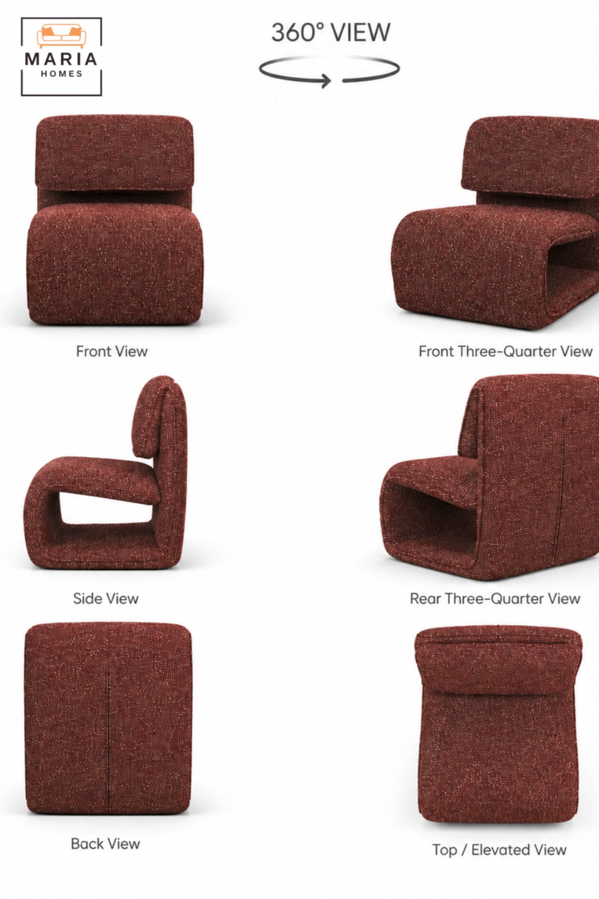 Modern Upholstered Accent Chair with Curved Sled Base & Padded Backrest | Contemporary Lounge Chair for Living Room, Bedroom, Office & Reception