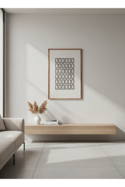 Modern Geometric Wooden Wall Art with Natural Wood Frame Decorative Panel 120x80cm