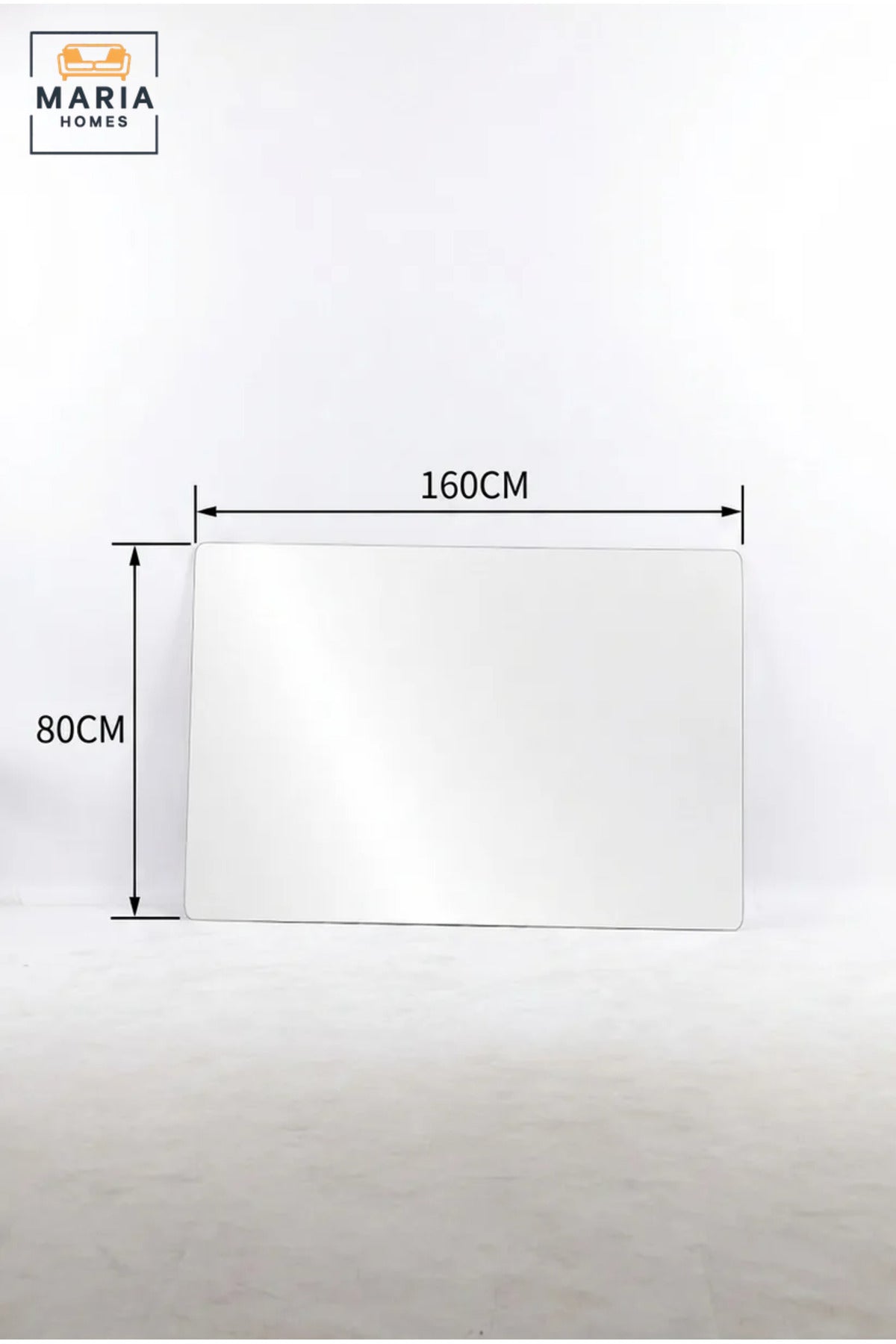 Large Frameless Rectangular Wall Mirror 160 × 80 cm with Soft Rounded Corners, Modern Decorative Mirror for Bathroom, Bedroom, Dressing Area and Vanity