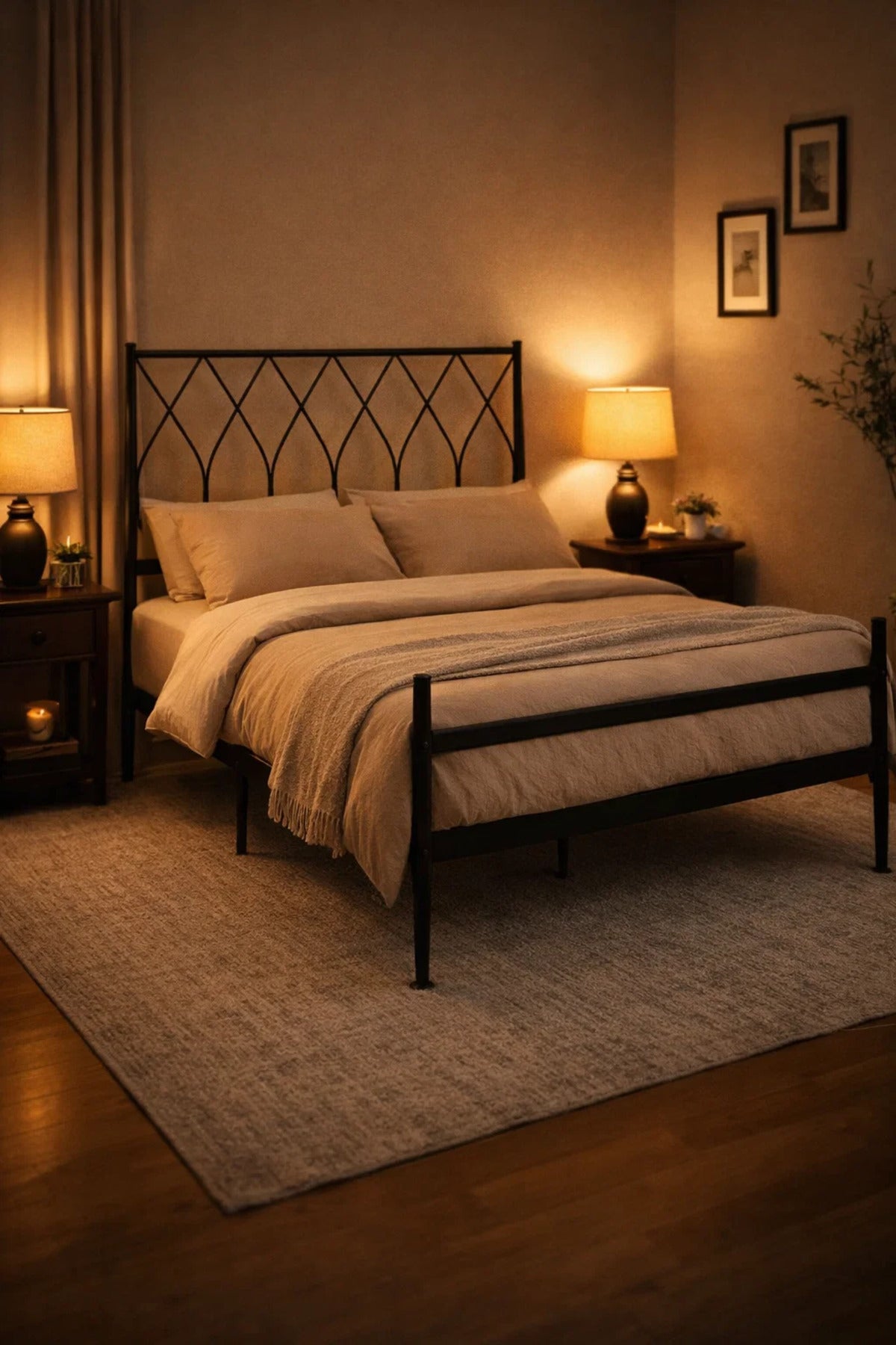 Black Metal Bed Frame modern and durable sleeping solution for bedrooms of any style
