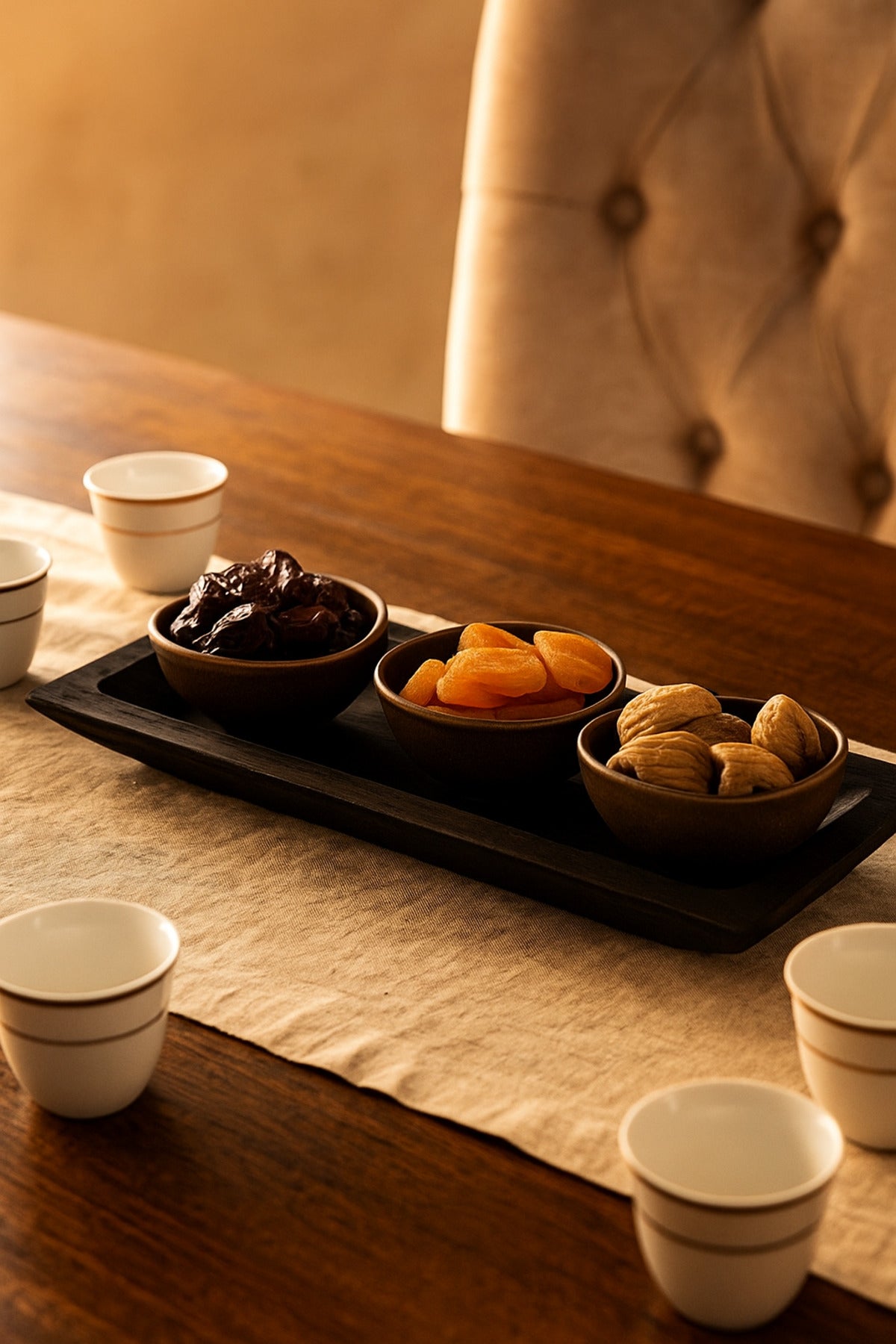 Black Wooden Rectangular Decorative Tray Ð Modern Minimalist Centerpiece