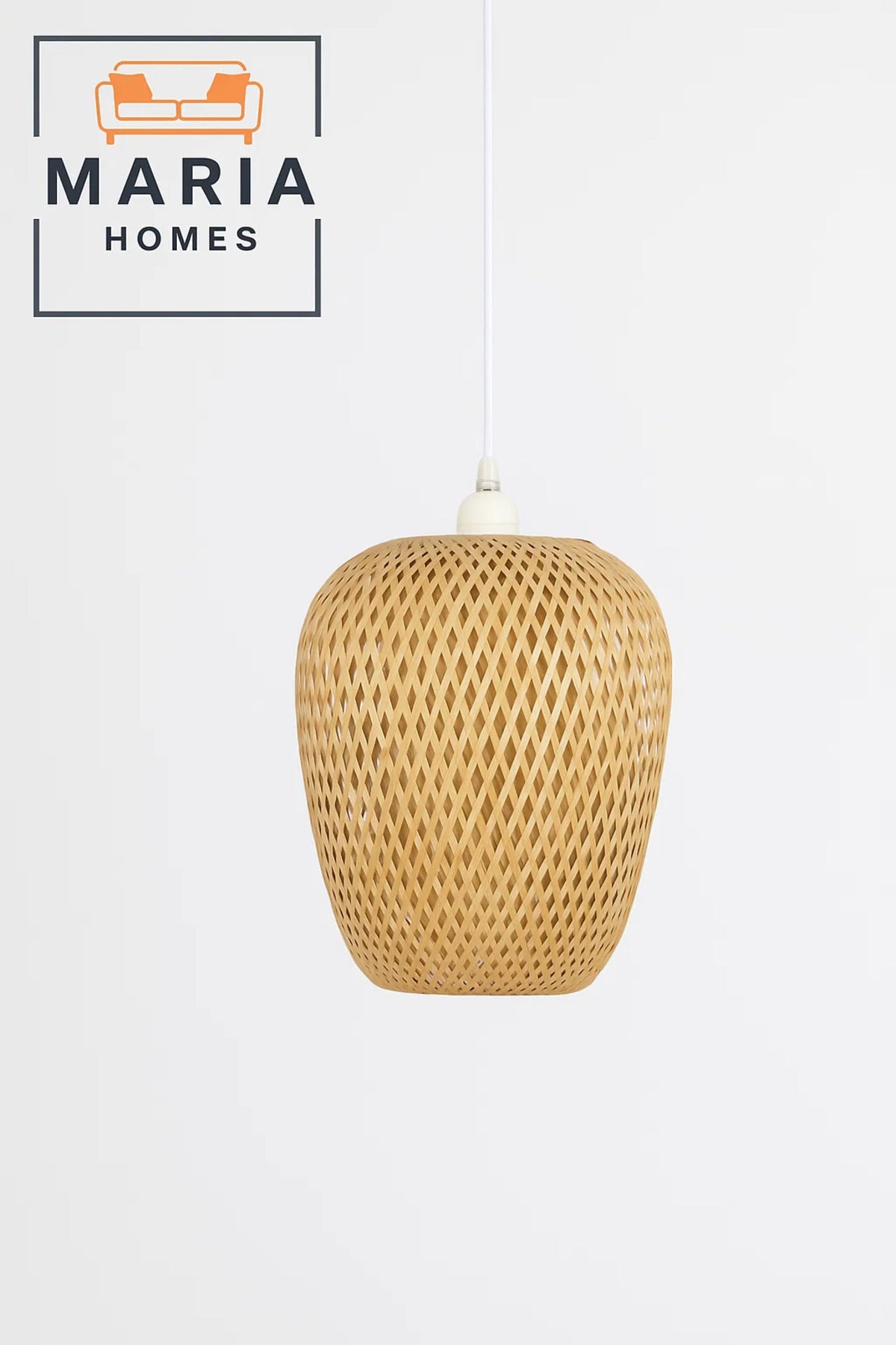 Handwoven Tall Rattan Pendant Light