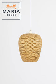 Handwoven Tall Rattan Pendant Light
