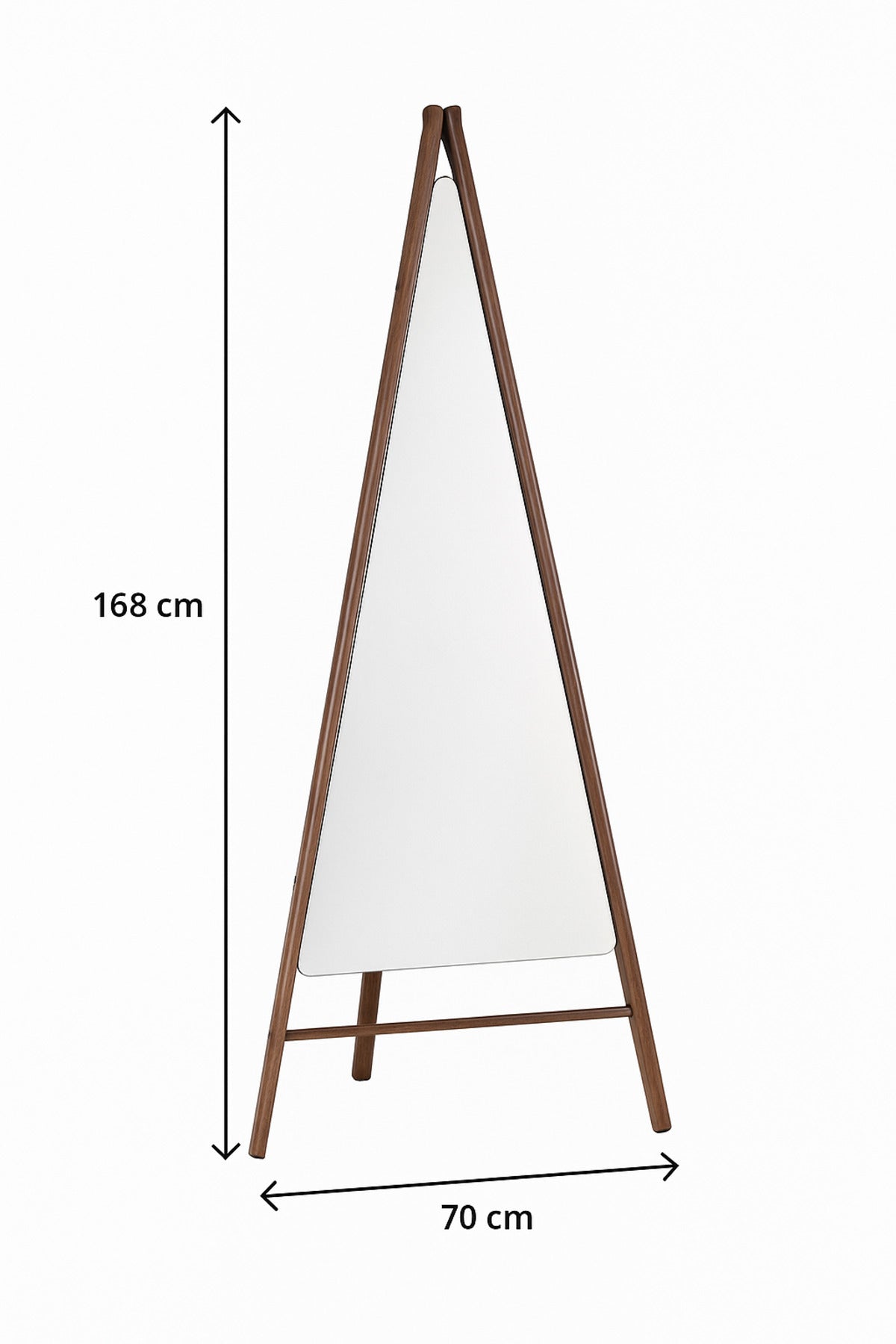 Wooden Floor Standing Mirror 168_70 cm Ð Full-Length Dressing Mirror with Modern Frame