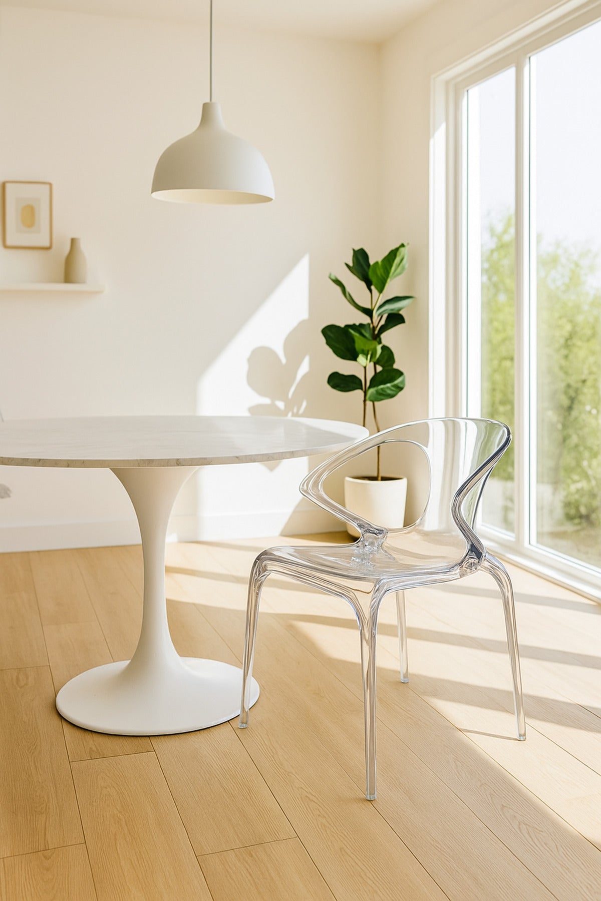 Clear Transparent Plastic Chair Ð Modern Designer Dining Chair for Home, CafŽ & Outdoor Use