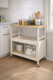 Mobile Storage Cabinet Shelf with Wheels 60_40_80 cm Multi-Purpose Organizer