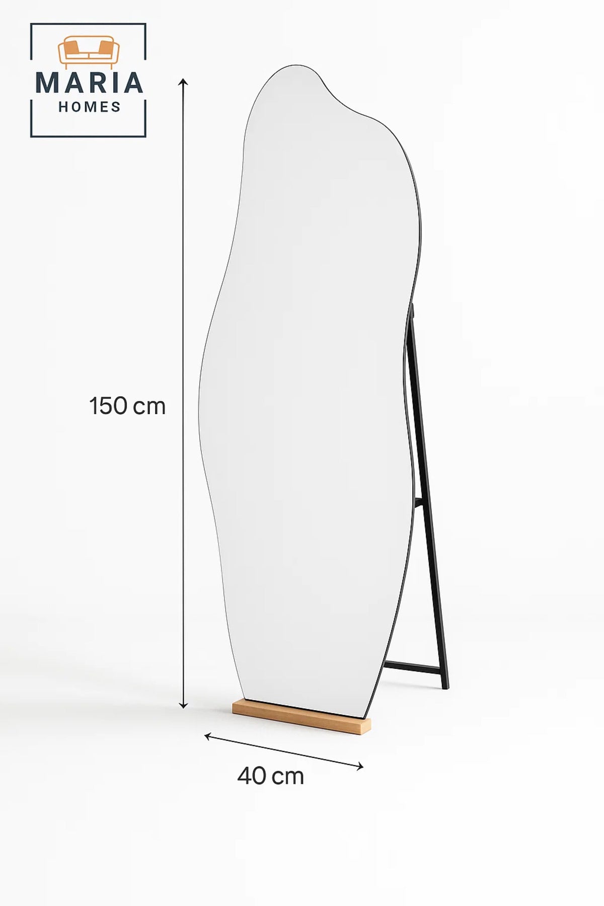 Irregular Full Length Mirror Modern Decorative Standing Floor Mirror for Bedroom Dressing