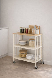 Mobile Storage Shelf with Wheels 60_40_80 cm Multi-Purpose Organize
