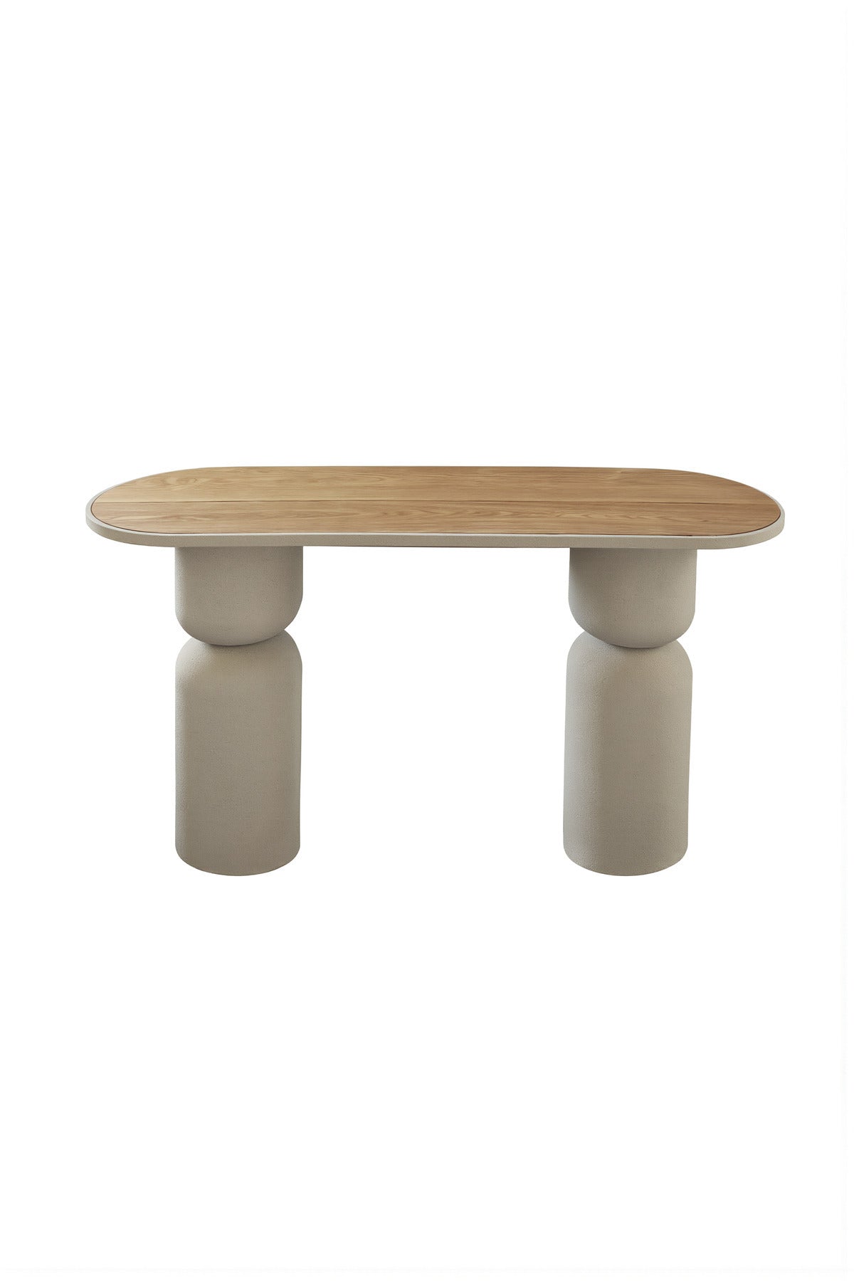 Minimalist Beige and Wood Console Table for Hallway Entryway Modern Living Room Furniture 120cm