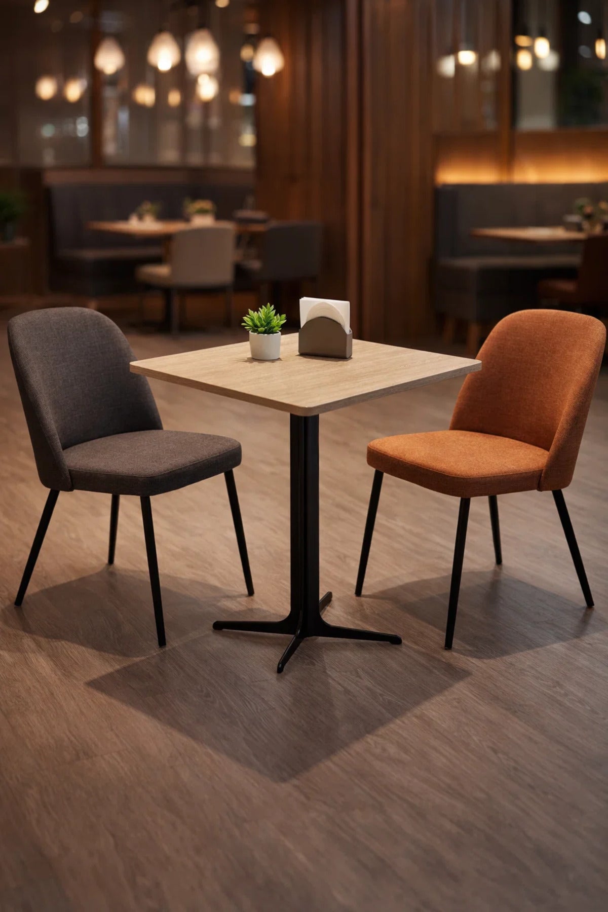 Beige Coffee Table with Black Base, 70x70x75 CM beige coffee table Dinner