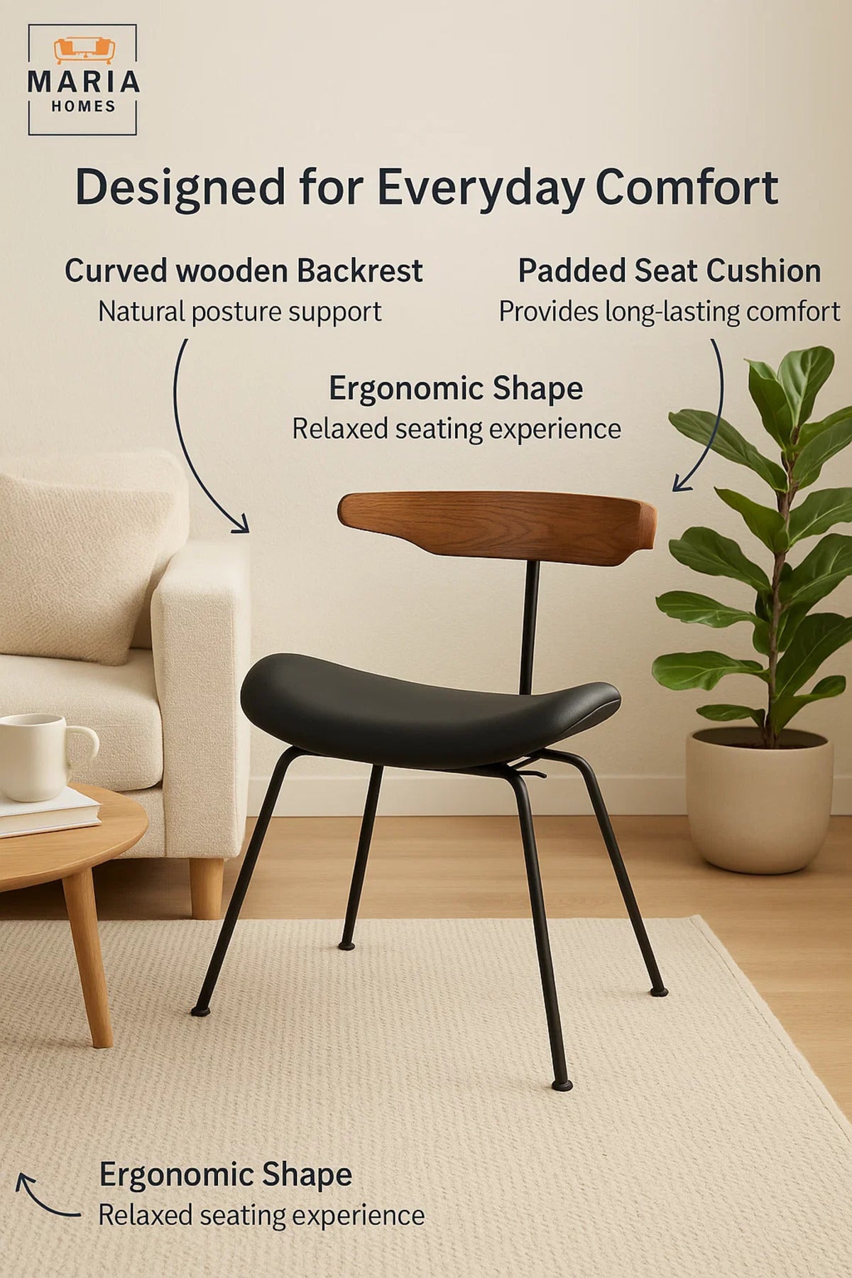 Modern Industrial Kitchen Chair