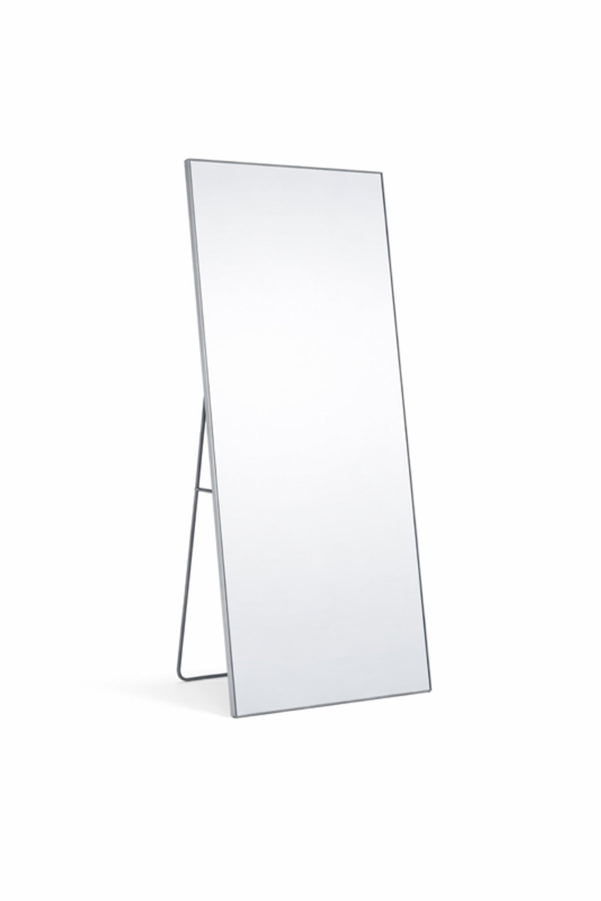 Silver Full Length Standing Mirror 70x180cm Modern Floor silver full length