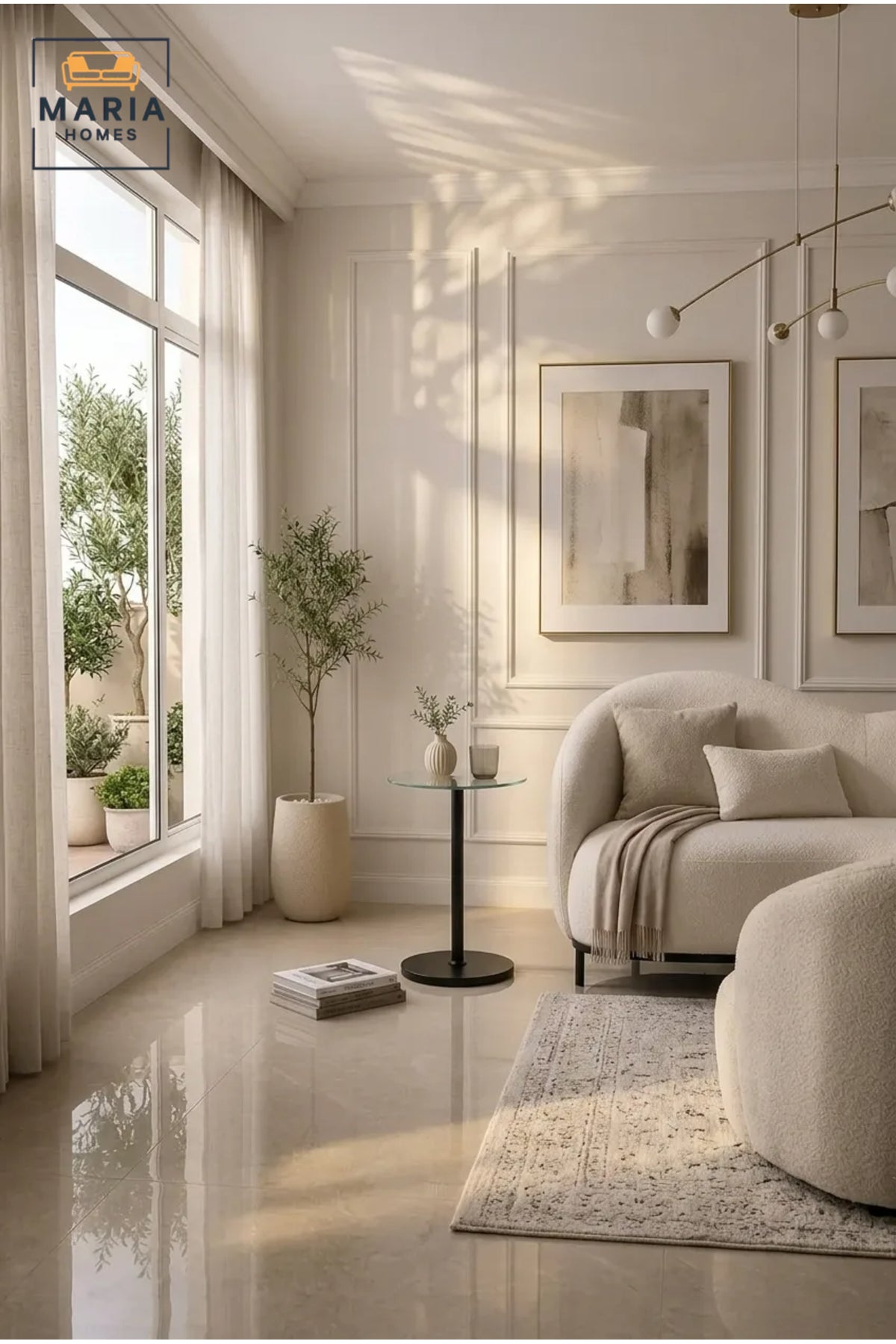 Minimalist Round Glass Side Table with Black Metal Pedestal Base for Modern Living Spaces