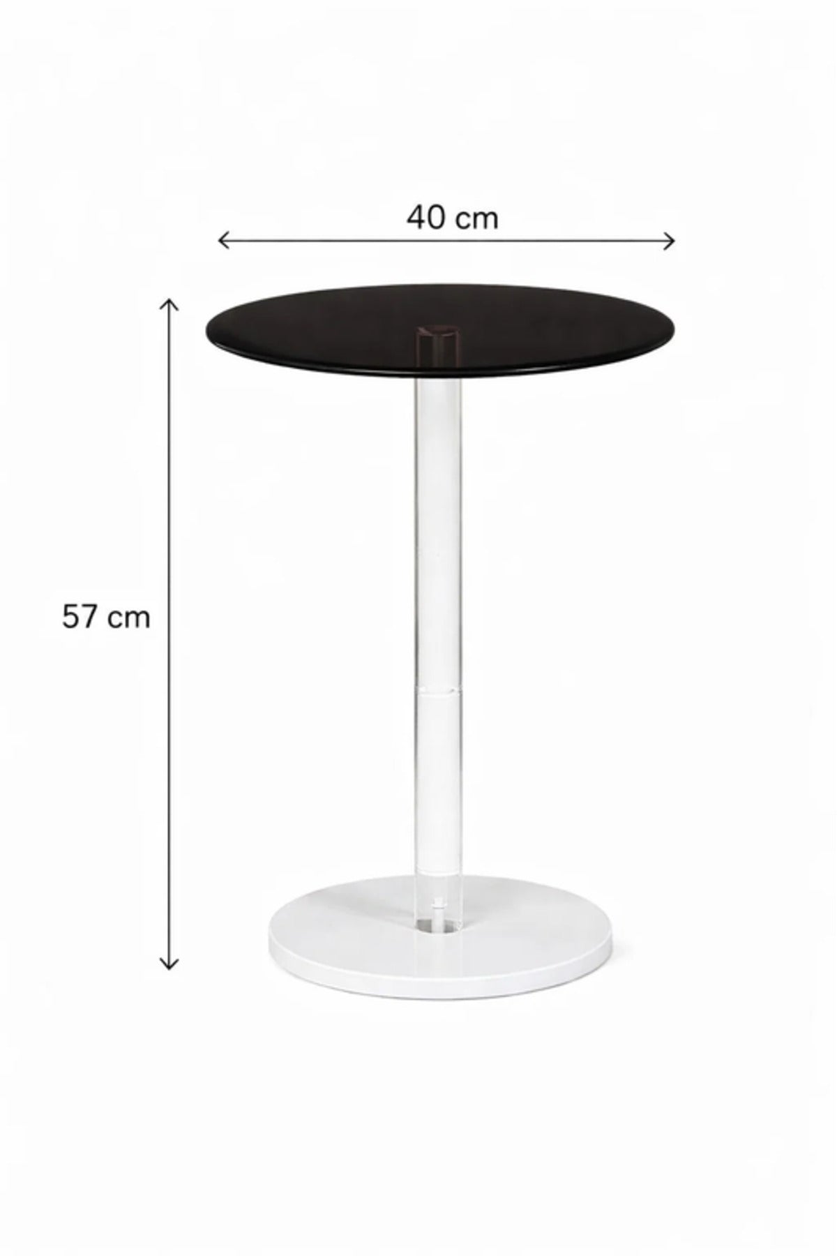 Modern Outdoor Round Bistro Table Top with White Base Patio Cafe modern outdoor round