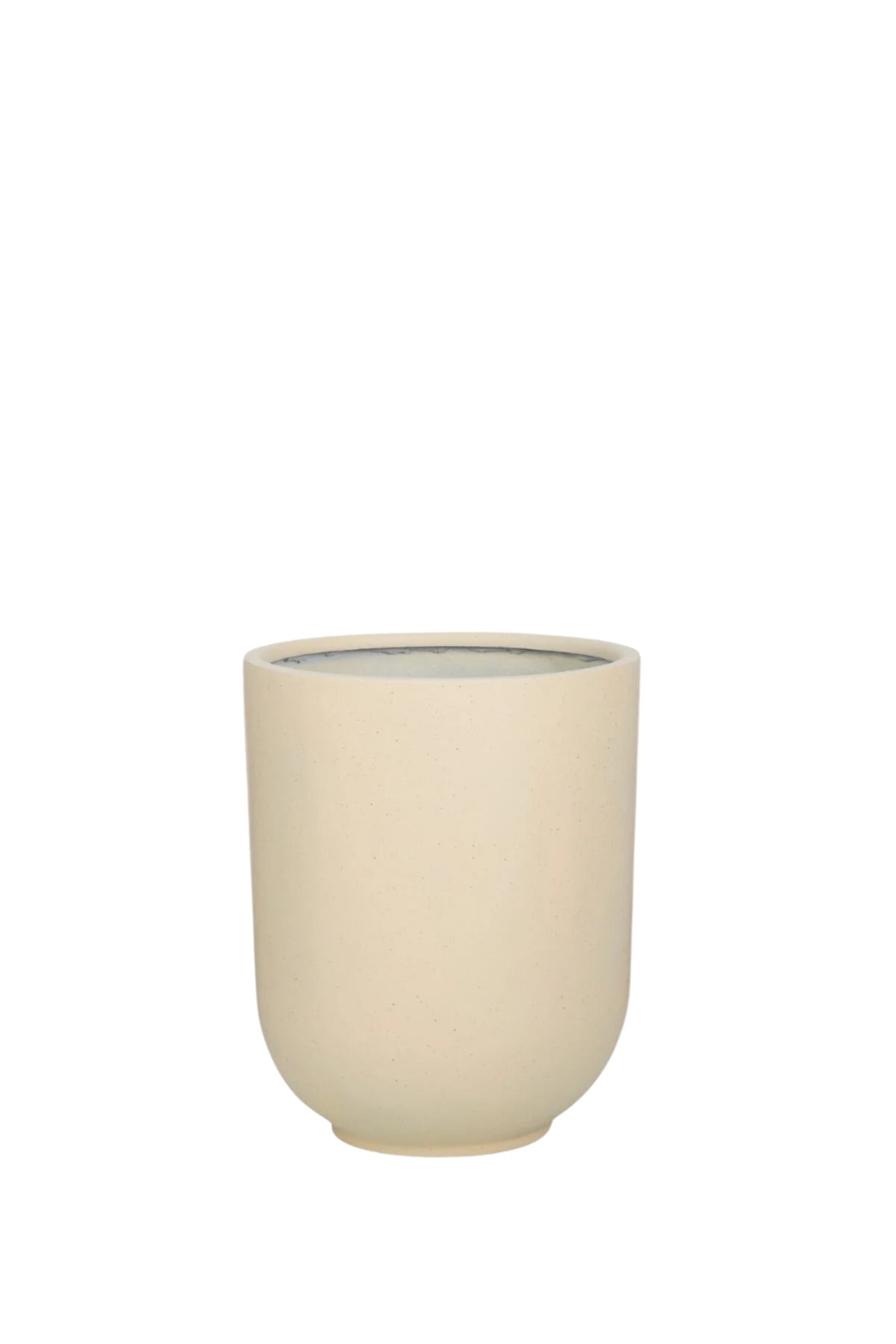 Large Round Cream Fiber Planter 80CM x 60CM | Modern Indoor & Outdoor Decorative Pot