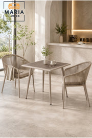 Modern Square Dining Table CafŽ Table Patio Table Outdoor Dining Table for Balcony Garden