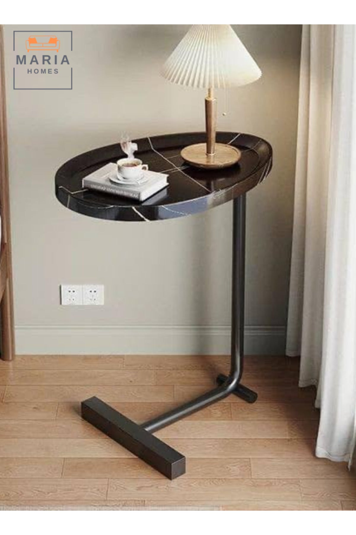 C- Shaped Sturdy Nordic Style Coffee Table Sofa Side Table End Table For Living Room